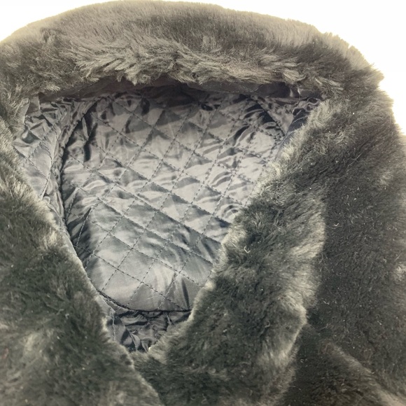 Trapper hat fuzzy ear flaps warm winter black - Picture 6 of 7